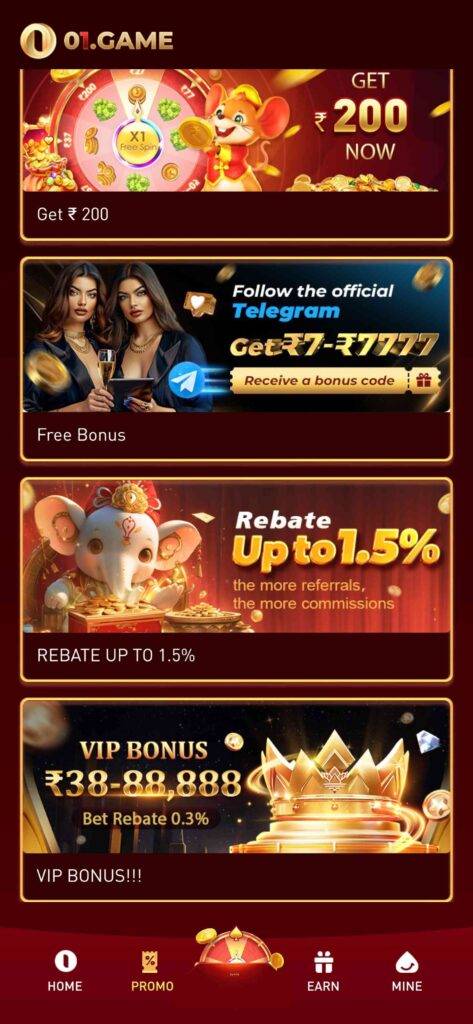 01 GAME DOWNLOAD & GET100%BONUS